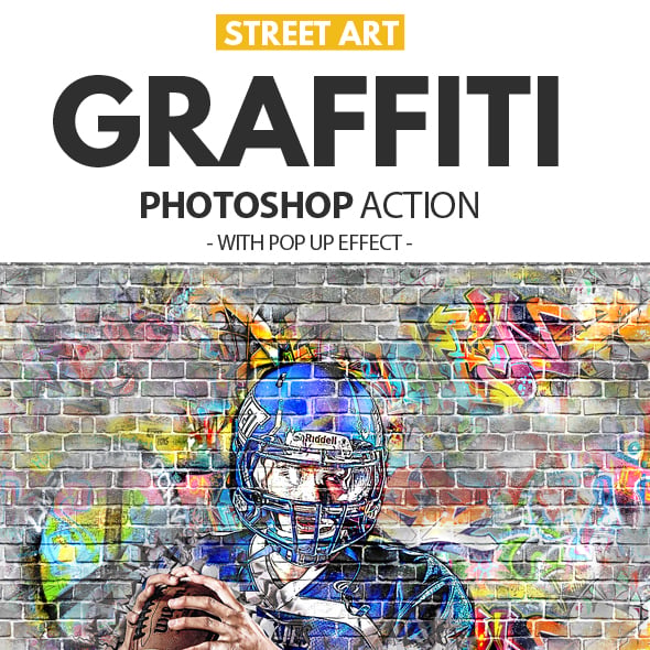 Graffiti Effect with Pop Up Photoshop Action