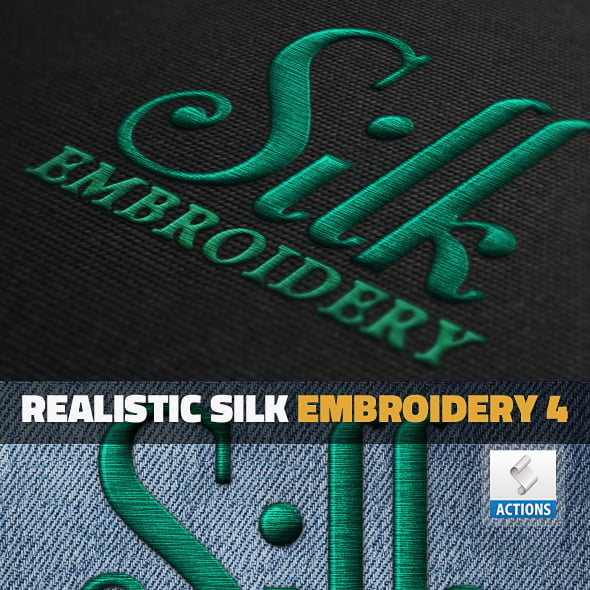 Silk Embroidery Effect Photoshop Action