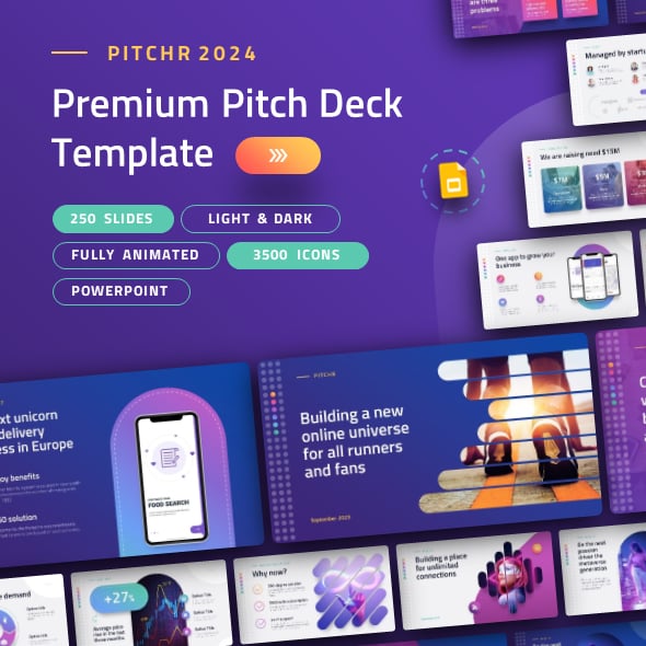 PITCHR 2024 – Premium Pitch Deck Template for Google Slides