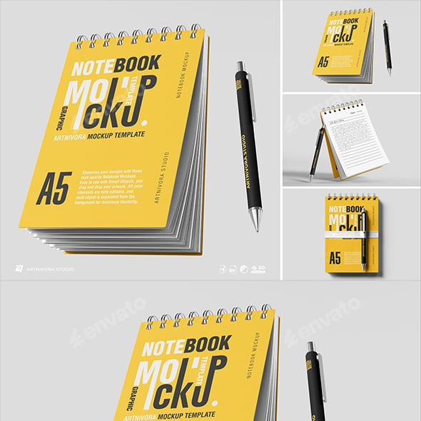 Notebook Mockup Sets