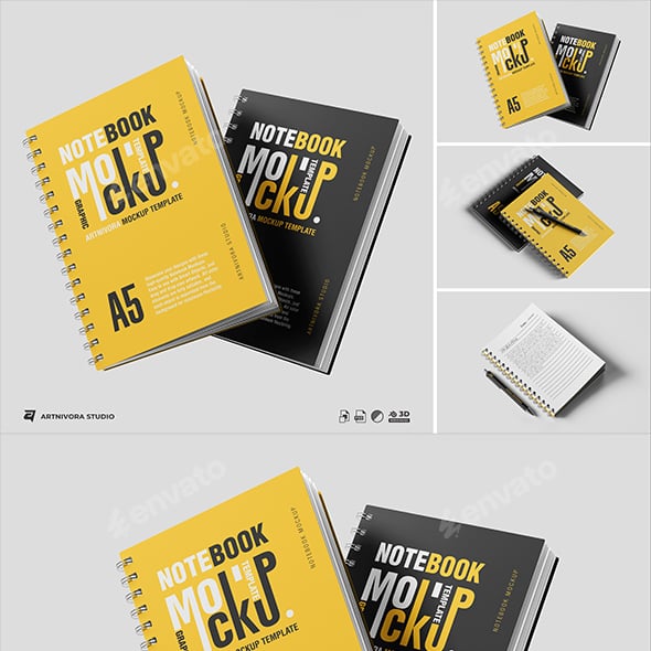 Notebook Mockup Sets