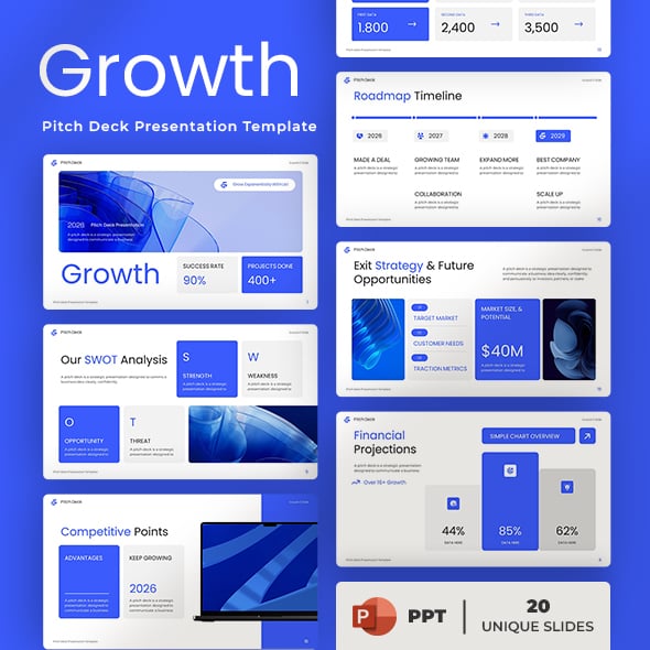 Growth - Pitch Deck PowerPoint Template