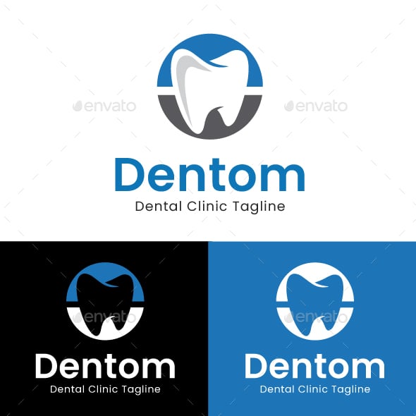 Dentom - Dental Logo