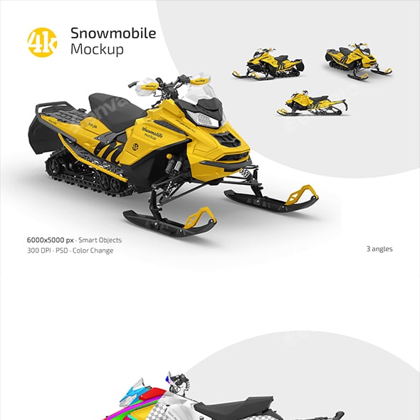Snowmobile Mockup Set