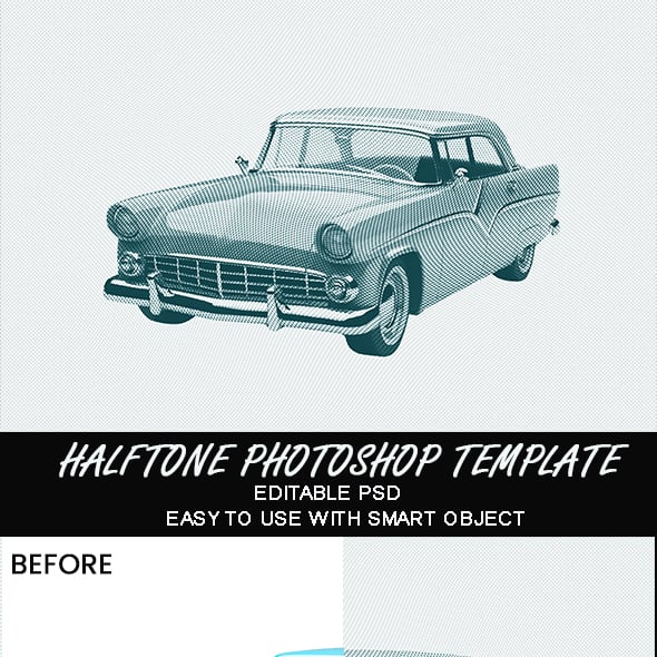 Halftone Photoshop Template