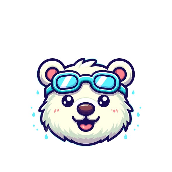Happy Cute Polar Bear Vector