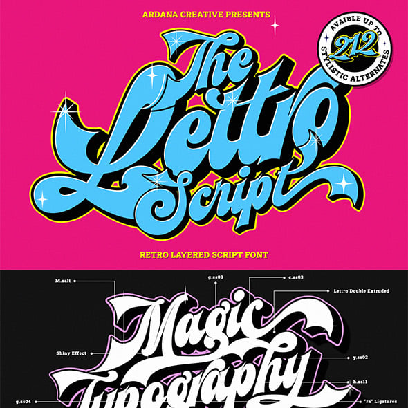 Lettro | Retro Layered Script