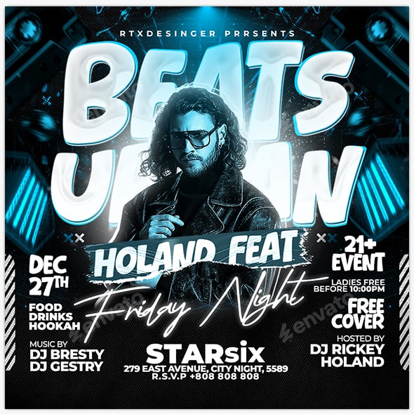 DJ | Night Club Flyer Template