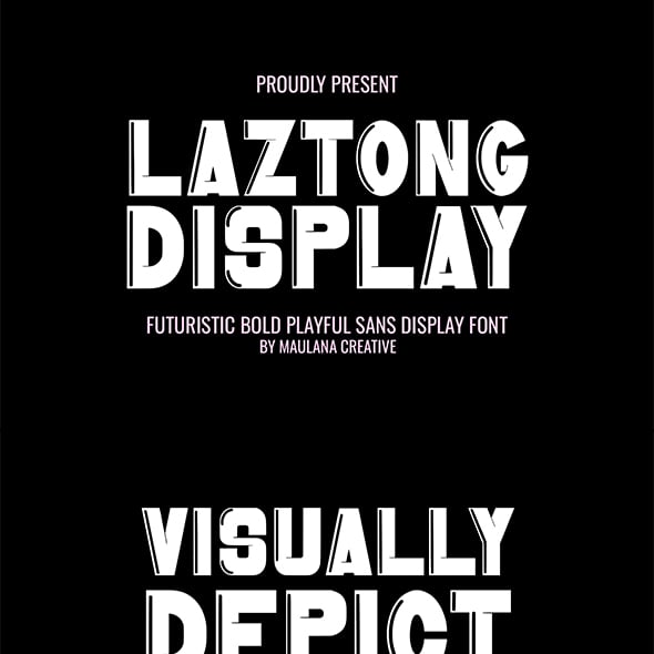 Laztong Futuristic Bold Playful Sans