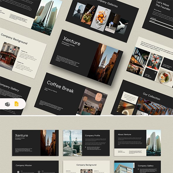 Xenture - Photography Portfolio Google Slides