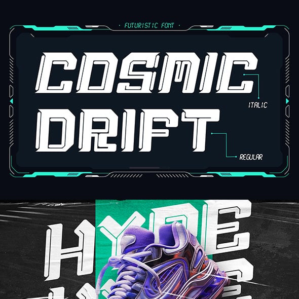 Cosmic Drift - Modern Futuristic Typeface