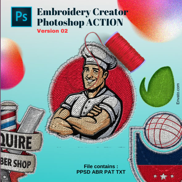 EMBROIDERY CREATOR Photoshop Action Version.02
