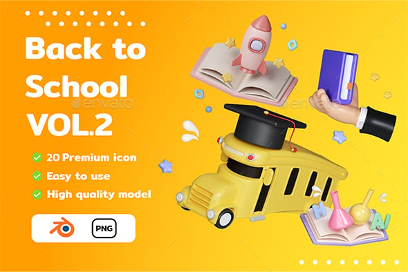 3D Back to school vol.2