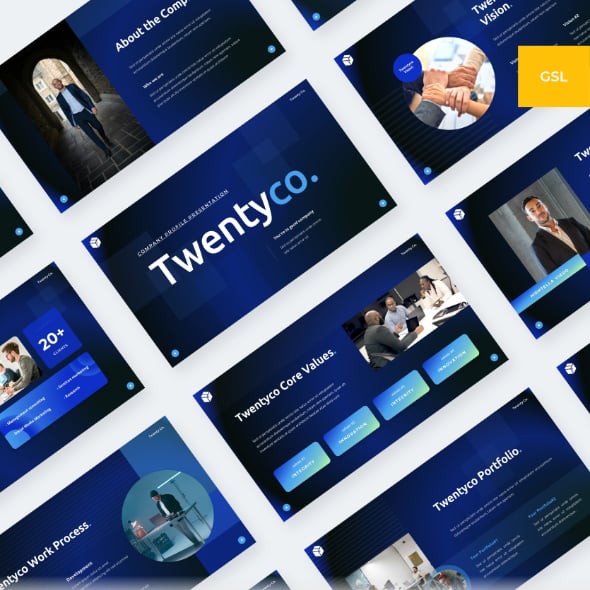 Twentyco - Company Profile Google Slides template