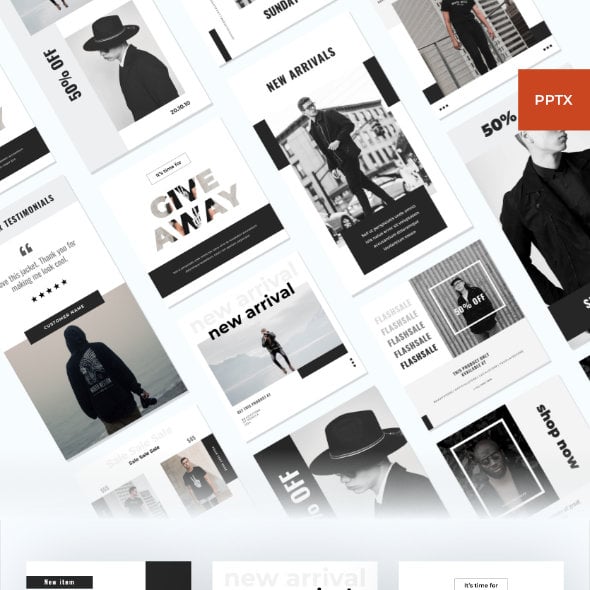Motion - Instagram Feed Story PowerPoint Template