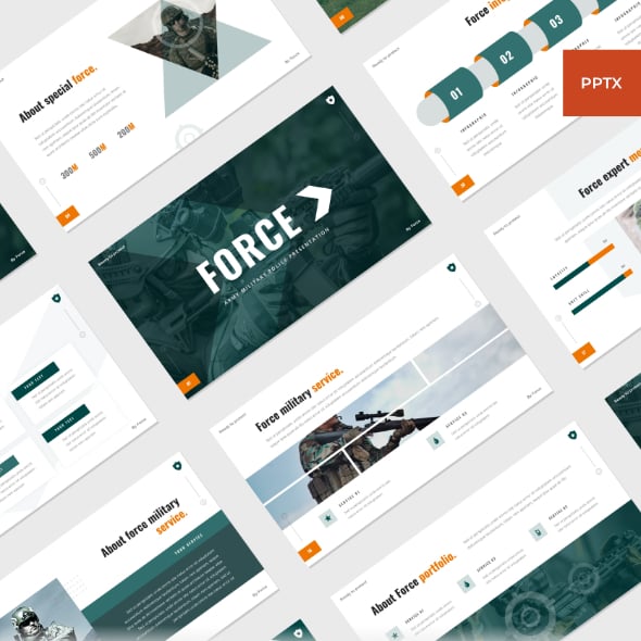 FORCE - Army Military Police PowerPoint Template