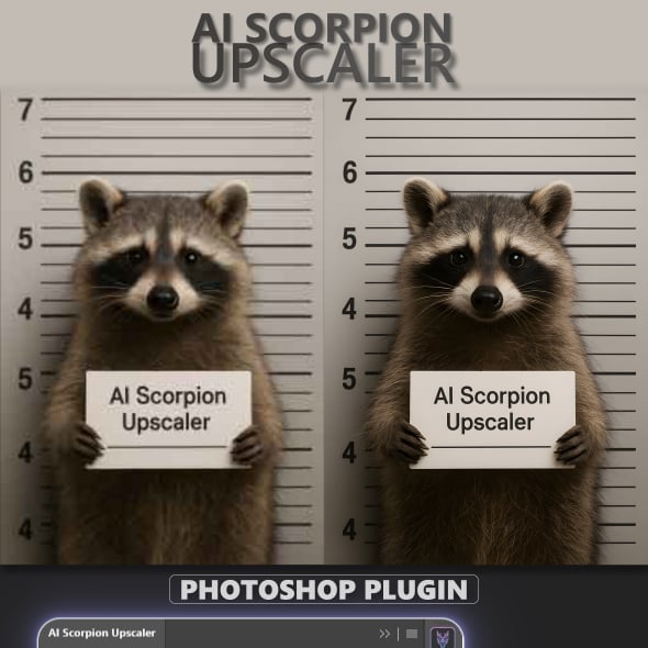 AI Scorpion Upscaler - Pro AI Plugin for Photoshop