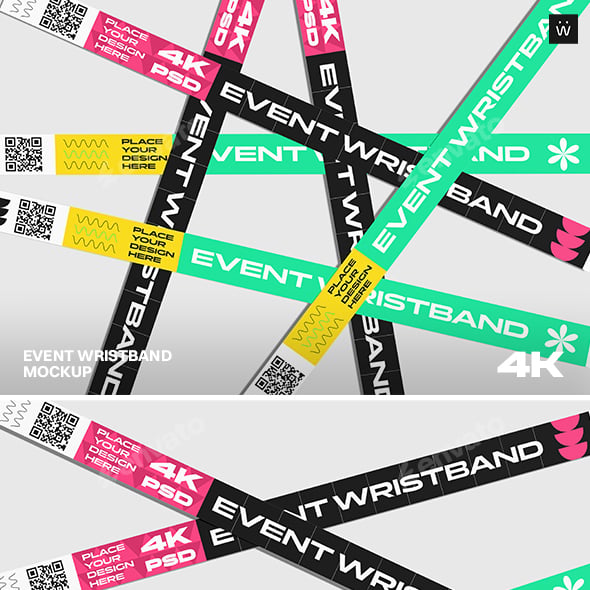Event Wristband Mockup