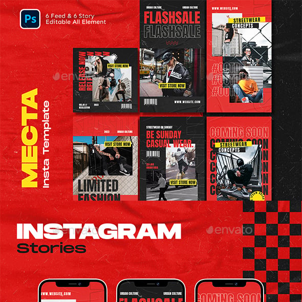 Mecta Streetwear Fashion Instagram Template