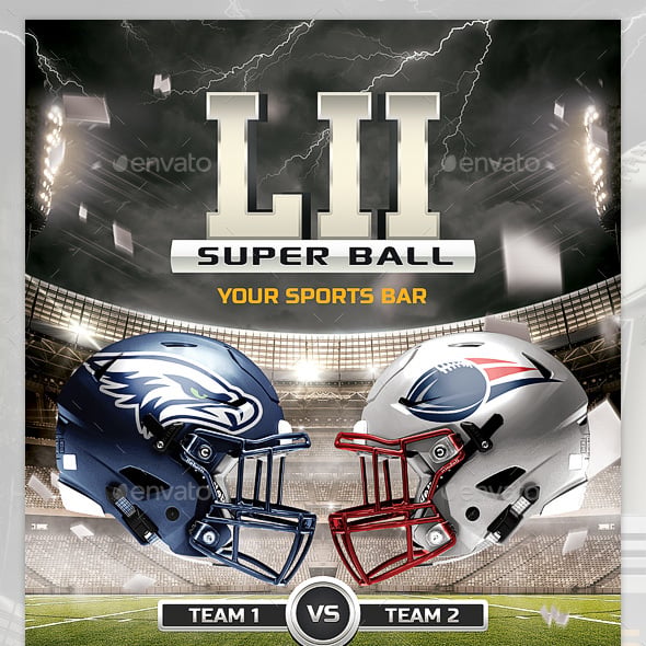 American Football flyer  / Super Bowl