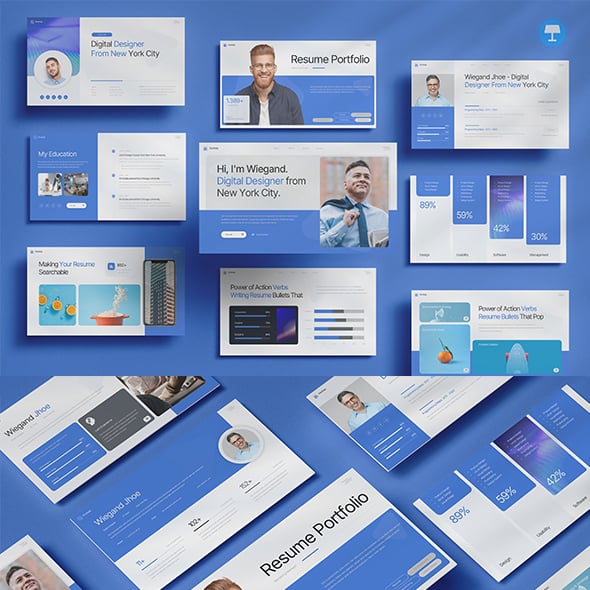 Resume Portfolio Keynote Presentation Template