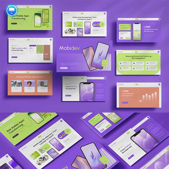 Mobiledev - Mobile App Keynote Presentation Template