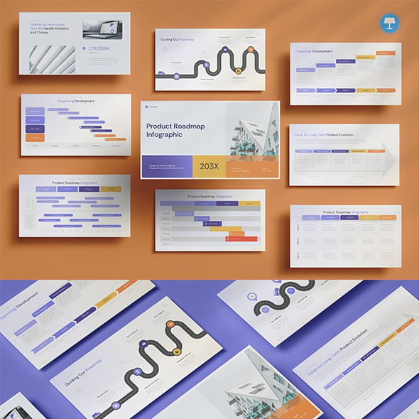 Plannerly - Product Roadmap Keynote Infographic Template