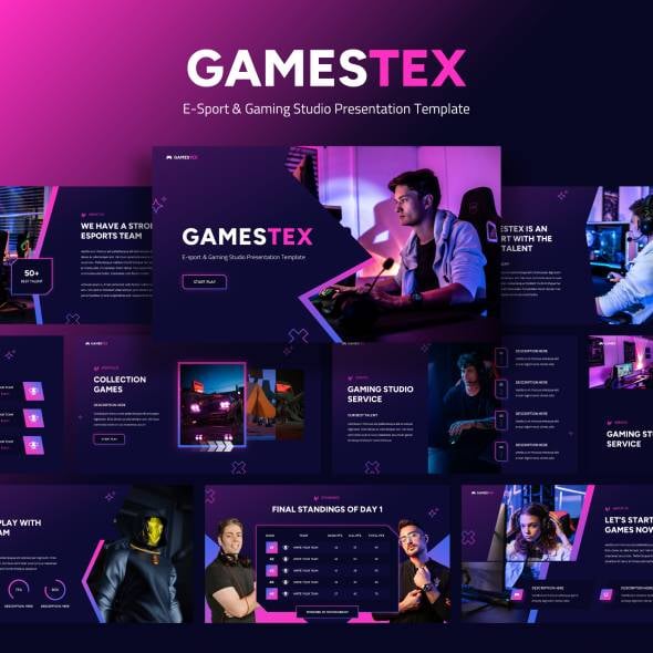 Gamestex - Esport & Gaming Google Slides Template