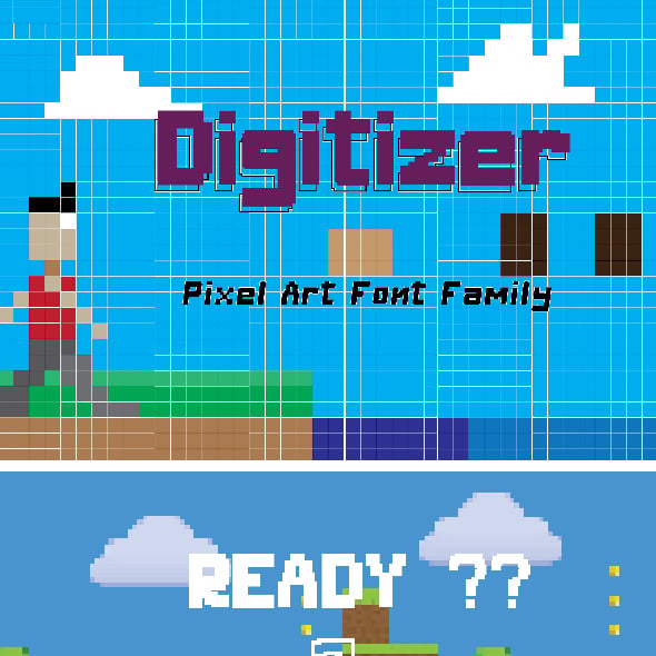 Digitizer - Pixel Font Family