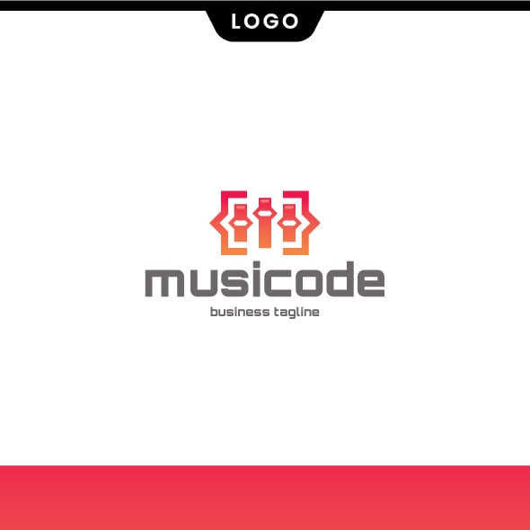 Music Code Logo Template