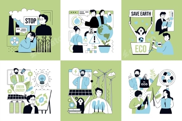 Nature and Ecology Concept Illustrations