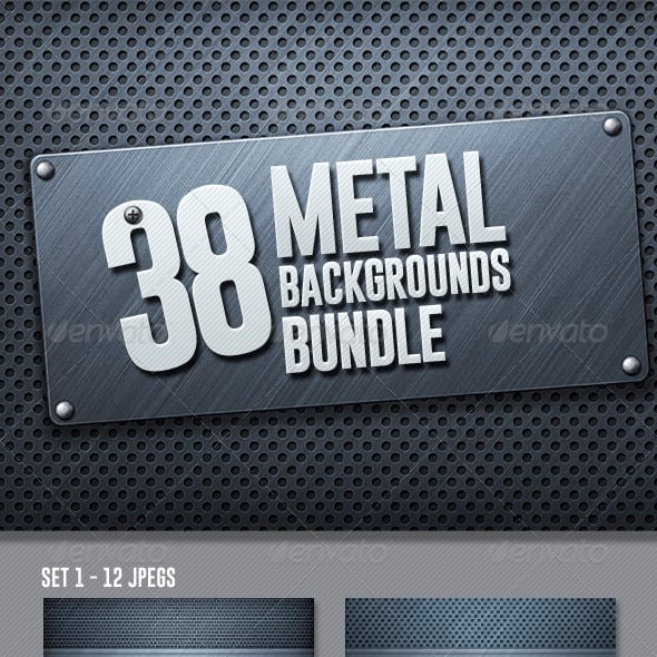 42 Metal Backgrounds Bundle