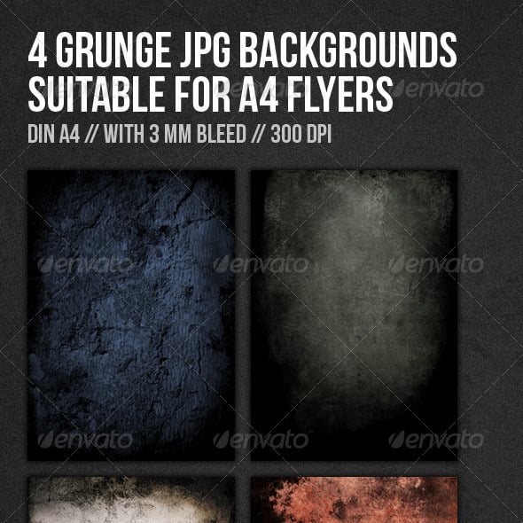Grunge DIN A4 Flyer Backgrounds