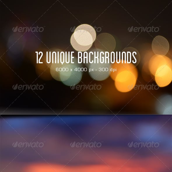 12 Bokeh / Blurred Backgrounds