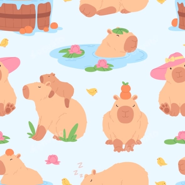 Cartoon Capybara