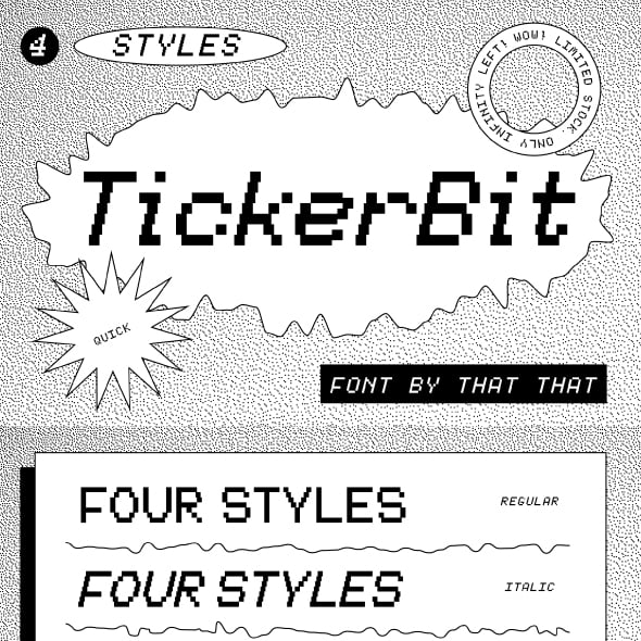 TickerBit Pixel Font