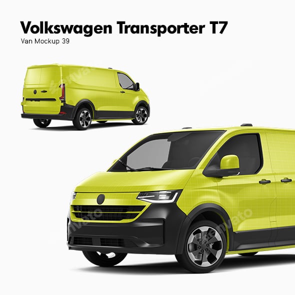 Volkswagen Transporter T7 Van Mockup