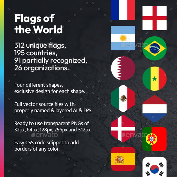 Flags of the World - Flag Icon Bundle